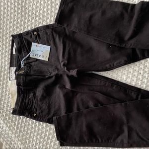 Frame Mid Rise Skinny Fit Black Jeans